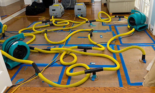 Professional Flood Damage Restoration technician working in Hilliard, OH